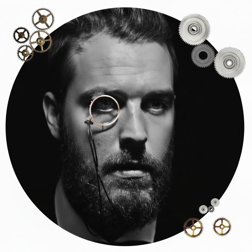 Monocle - Large 40mm - Rose Gold - Custom Lens