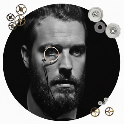 Monocle - Large 40mm - Rose Gold - Custom Lens